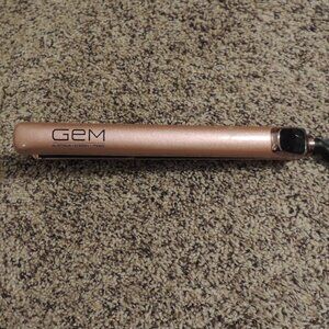GEM Rose Gold Flat Iron Hair Straightener Digital Display Ceramic Plates